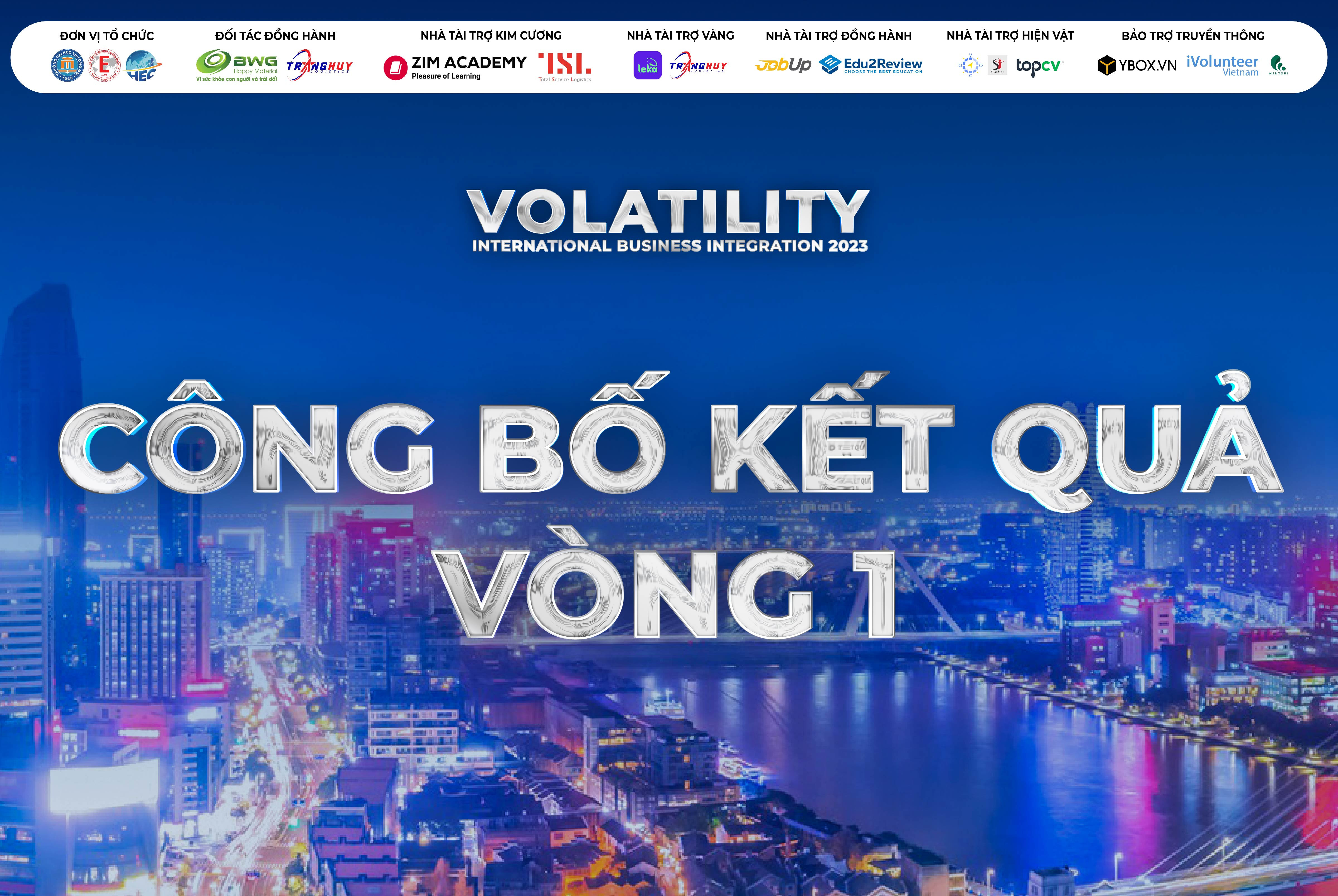 CUỘC THI "INTERNATIONAL BUSINESS INTEGRATION - IBI 2023: VOLATILITY"