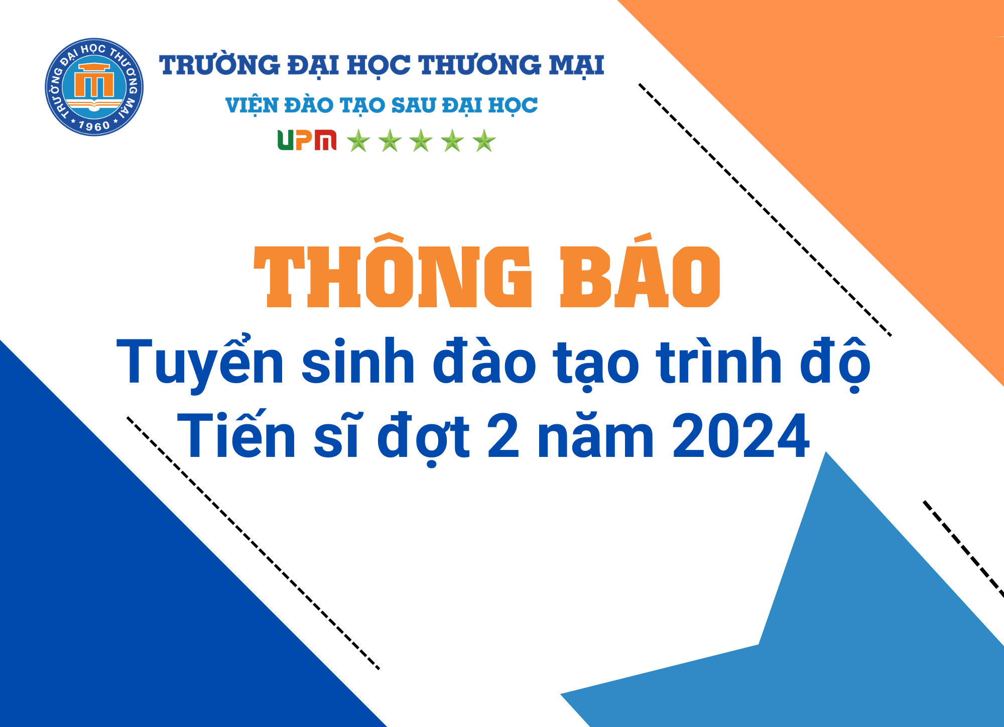 Tuyển sinh đào tạo trình độ tiến sĩ đợt 2 năm 2024